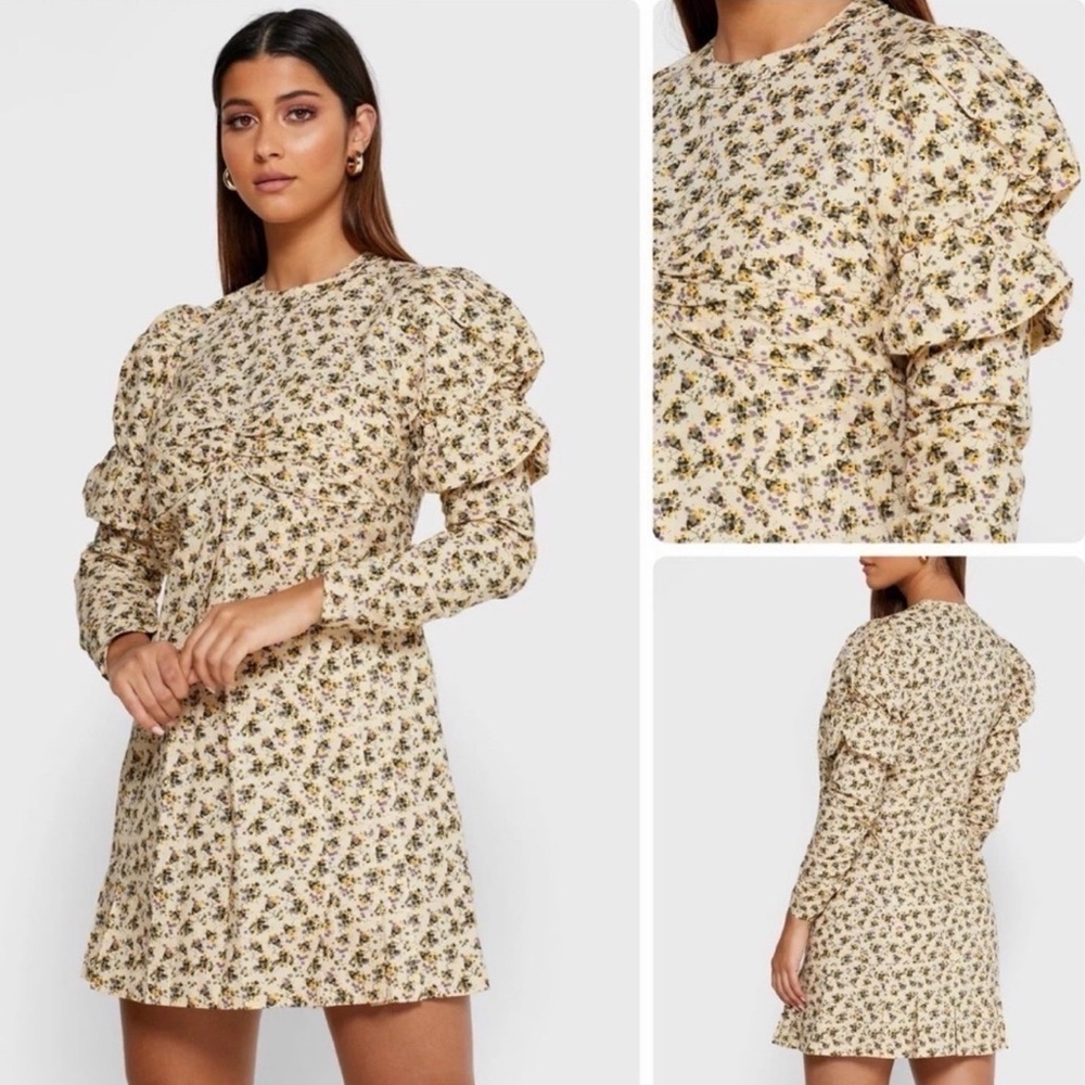 Zadig & Voltaire Rename Floral Puff Sleeve Mini Dress (Size S 2-4)